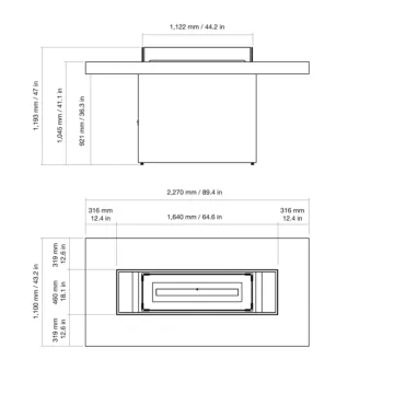 Gin 90 Bar Fire Table