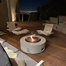 A gorgeous LA evening at our Stonehill project featuring ecosmartfire