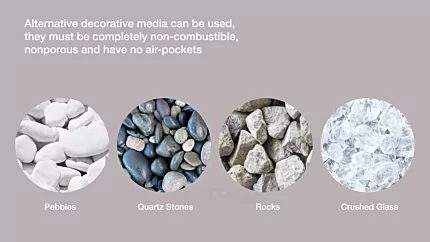 What is black glass charcoal decorative media? 3