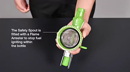 How to attach the Safety Spout to the e-NRG bottle using the e-NRG Adaptor 126