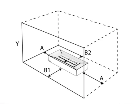 Clearances Requirements - Bioethanol  Fireplace Grates 1