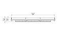 Linear 130 Fireplace Insert - Technical Drawing / Front by EcoSmart Fire