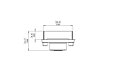 Square 22 Fireplace Insert - Technical Drawing / Front by EcoSmart Fire