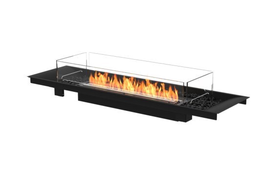 Linear Curved 65 Fireplace Insert - Ethanol - Black / Black / Indoor Safety Tray by EcoSmart Fire