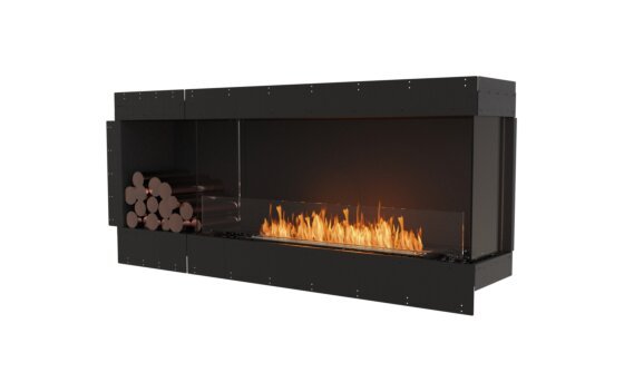 Flex 68RC.BXL Right Corner - Ethanol / Black / Uninstalled view - Logs not included by EcoSmart Fire