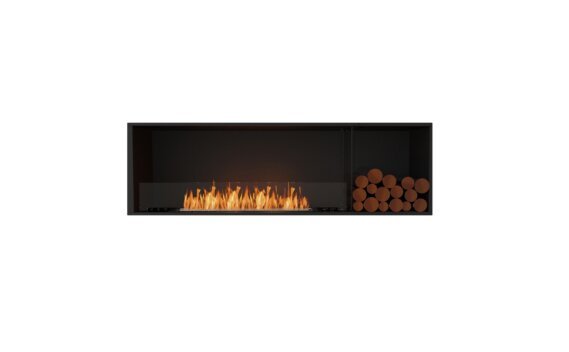 Flex 68SS.BXR Single Sided - Ethanol / Black / Installed view - Logs not included by EcoSmart Fire