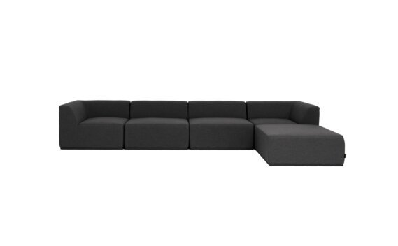 Relax Modular 5 Sofa Chaise Furniture - Sooty by Blinde Design