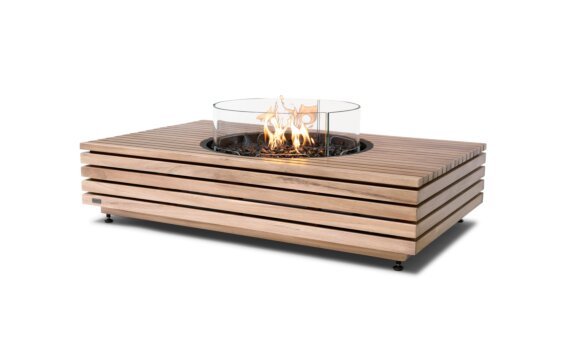 Martini 50 Fire Pit - Gas LP/NG / Teak / *Optional fire screen / Teak colours may vary by EcoSmart Fire