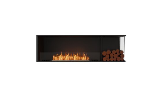 Flex 68RC.BXR Right Corner - Ethanol / Black / Installed view - Logs not included by EcoSmart Fire