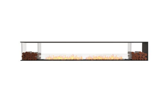 Flex 140PN.BX2 Peninsula - Ethanol / Black / Installed view - Logs not included by EcoSmart Fire