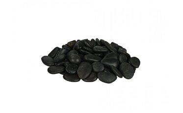 Small Black Stones Decorative Media - Studio Image by EcoSmart Fire