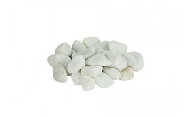 Small White Stones Decorative Media - Studio Image by EcoSmart Fire