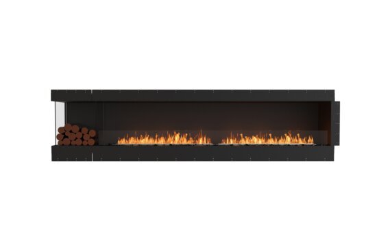 Flex 122LC.BXL Left Corner - Ethanol / Black / Uninstalled view - Logs not included by EcoSmart Fire