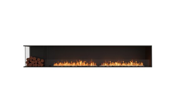 Flex 122LC.BXL Left Corner - Ethanol / Black / Installed view - Logs not included by EcoSmart Fire