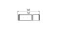 Flex 50RC.BXR Right Corner - Technical Drawing / Top by EcoSmart Fire