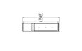 Flex 60LC.BXL Left Corner - Technical Drawing / Top by EcoSmart Fire