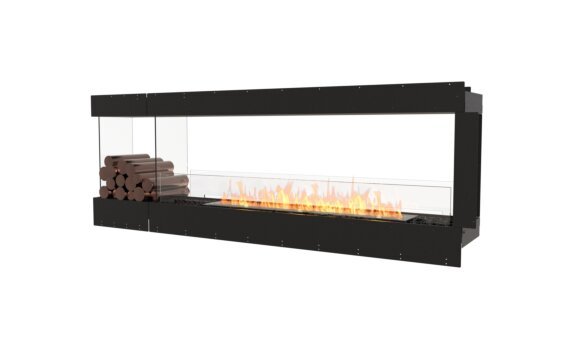 Flex 86PN.BXL Peninsula - Ethanol / Black / Uninstalled view - Logs not included by EcoSmart Fire