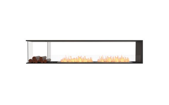 Flex 104PN.BXL Peninsula - Ethanol / Black / Installed view - Logs not included by EcoSmart Fire