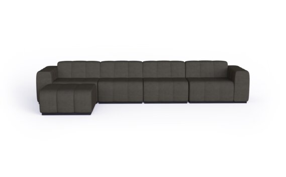 Connect Modular 5 Sofa Chaise Furniture - Flanelle by Blinde Design