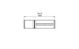 Flex 50IL.BX1 Island - Technical Drawing / Top by EcoSmart Fire