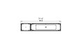 Flex 68BN.BX1 Bench - Technical Drawing / Top by EcoSmart Fire