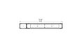 Flex 104BN.BX1 Bench - Technical Drawing / Top by EcoSmart Fire