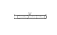 Flex 140BN.BX1 Bench - Technical Drawing / Top by EcoSmart Fire