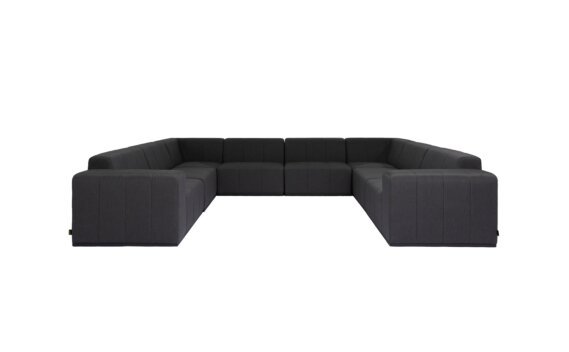 Connect Modular 8 U-Sofa Sectional Furniture - Sooty by Blinde Design