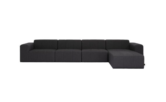 Connect Modular 5 Sofa Chaise Furniture - Sooty by Blinde Design