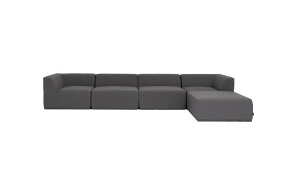 Relax Modular 5 Sofa Chaise Furniture - Flanelle by Blinde Design