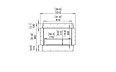 Flex 32SS Single Sided - Technical Drawing / Front by EcoSmart Fire