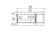 Flex 60LC.BXR Left Corner - Technical Drawing / Front by EcoSmart Fire