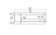 Flex 86PN.BXL Peninsula - Technical Drawing / Front by EcoSmart Fire