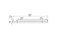 Flex 140BN.BX1 Bench - Technical Drawing / Front by EcoSmart Fire