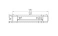 Flex 140PN.BX2 Peninsula - Technical Drawing / Front by EcoSmart Fire