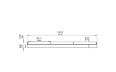 Flex 158BN Bench - Technical Drawing / Front by EcoSmart Fire