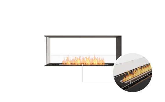 Flex 50PN Peninsula - Ethanol - Black / Black / Installed View by EcoSmart Fire
