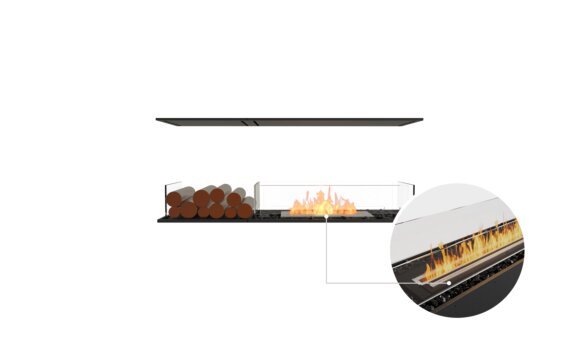 Flex 50IL.BX1 Island - Ethanol - Black / Black / Installed View by EcoSmart Fire