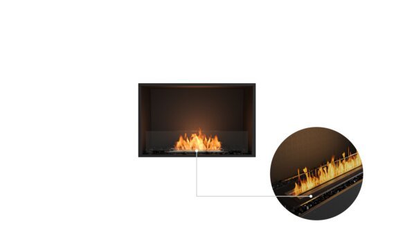Flex 32SS Single Sided - Ethanol - Black / Black / Installed View by EcoSmart Fire