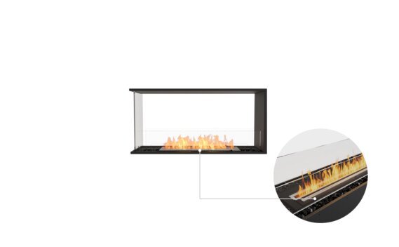 Flex 42PN Peninsula - Ethanol - Black / Black by EcoSmart Fire