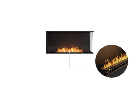 Flex 42RC Right Corner - Ethanol - Black / Black / Installed View by EcoSmart Fire