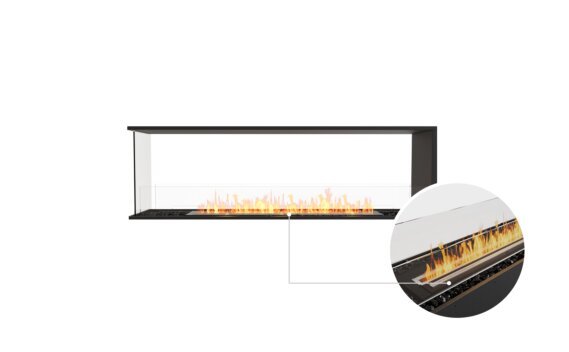 Flex 68PN Peninsula - Ethanol - Black / Black / Installed View by EcoSmart Fire