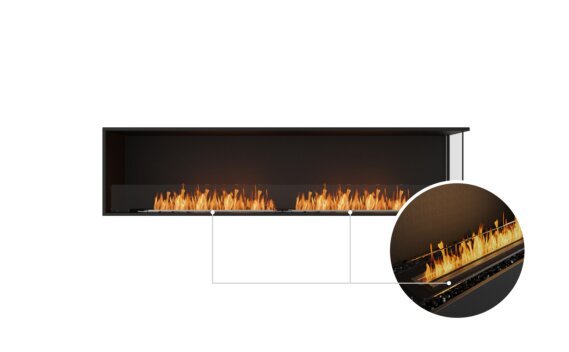 Flex 86RC Right Corner - Ethanol - Black / Black / Installed View by EcoSmart Fire