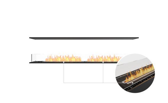 Flex 86IL Island - Ethanol - Black / Black / Installed View by EcoSmart Fire