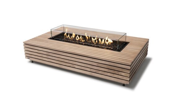 Wharf 65 Fire Pit - Gas LP/NG / Teak / *Accessory inclusions may vary / Teak colours may vary by EcoSmart Fire