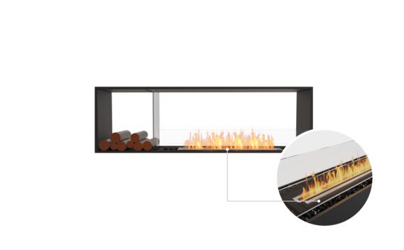 Flex 68DB.BX1 Double Sided - Ethanol - Black / Black / Installed View by EcoSmart Fire