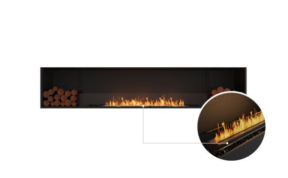Flex 104SS.BX2 Single Sided - Ethanol - Black / Black / Installed view - Logs not included by EcoSmart Fire