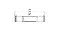 Flex 68RC.BX2 Right Corner - Technical Drawing / Top by EcoSmart Fire