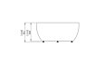 Circ L2 Coffee Table - Technical Drawing / Front by Blinde Design