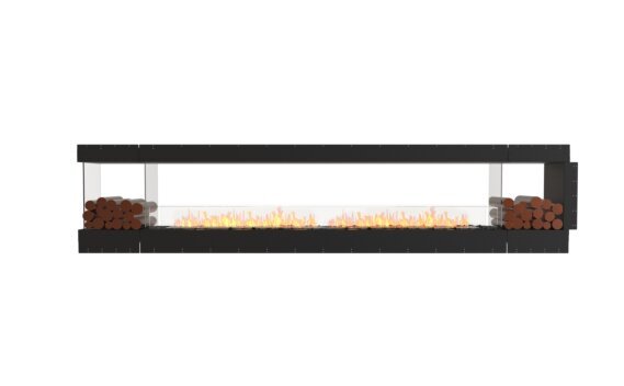 Flex 140PN.BX2 Peninsula - Ethanol / Black / Uninstalled view - Logs not included by EcoSmart Fire